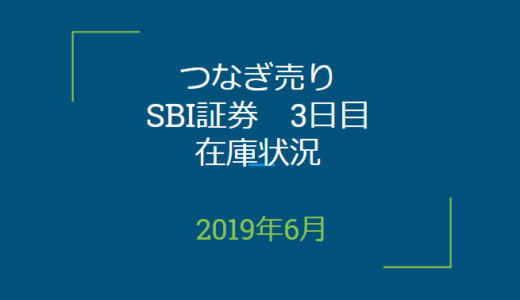 【つなぎ売り】SBI証券3日目在庫状況＆クロス状況（優待クロス）