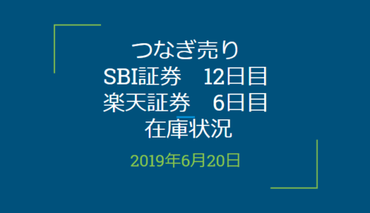 【つなぎ売り】SBI証券12日目、楽天証券6日目在庫状況＆クロス状況（優待クロス）