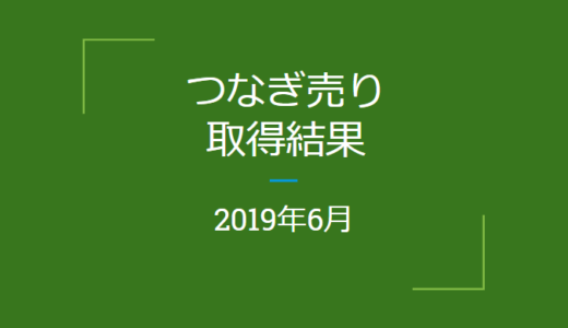 2019年6月つなぎ売りの結果（優待クロス取引）