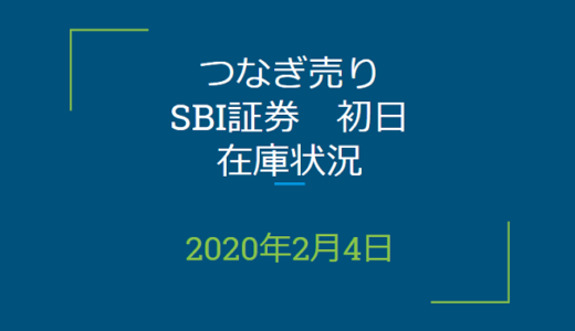 2020年2月一般信用の売り在庫状況　SBI証券初日（優待クロス取引）