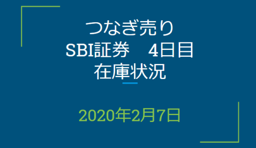 2020年2月一般信用の売り在庫状況　SBI証券4日目（優待クロス取引）