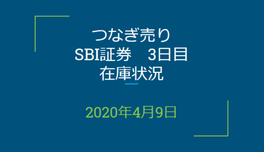 2020年4月一般信用の売り在庫状況　SBI証券3日目（優待クロス取引）