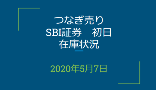 2020年5月一般信用の売り在庫状況　SBI証券初日（優待クロス取引）