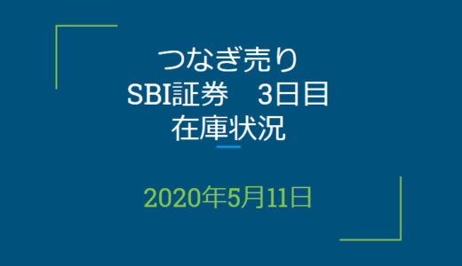 2020年5月一般信用の売り在庫状況　SBI証券3日目（優待クロス取引）