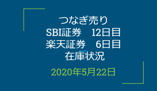 2020年5月一般信用の売り在庫状況　SBI証券12日目、楽天証券6日目（優待クロス取引）