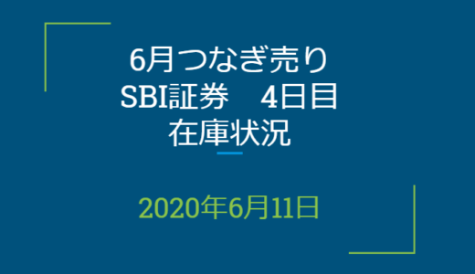 2020年6月一般信用の売り在庫状況　SBI証券4日目（優待クロス取引）