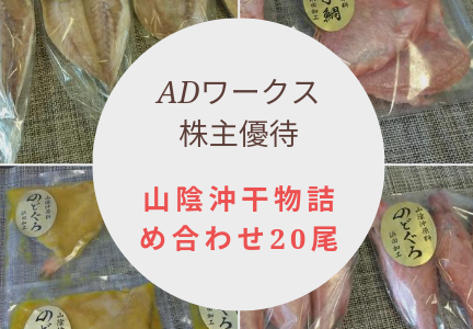 【6月12月優待】ADワークスの株主優待で注文した「山陰沖干物詰め合わせ20尾」が到着！