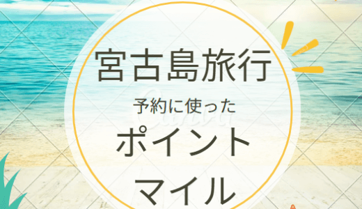 【沖縄県宮古島】マイルとポイントを使って夏休みの旅行の予約